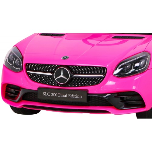 Mercedes Benz SLC300 Dětská baterie Auto Růžový zvuk Světla MP3 Dálkové ovládání Pomalý start