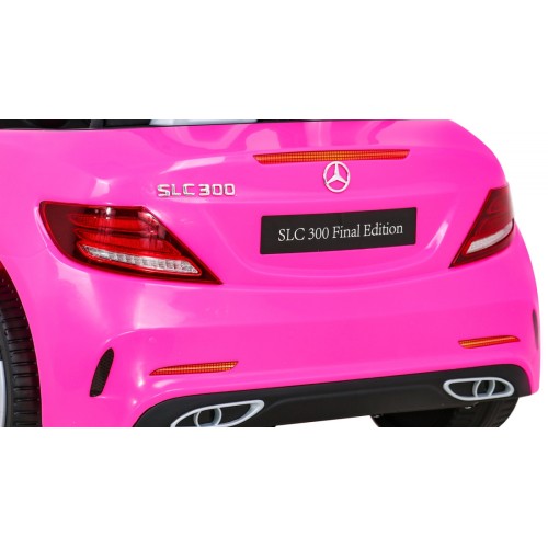 Mercedes Benz SLC300 Dětská baterie Auto Růžový zvuk Světla MP3 Dálkové ovládání Pomalý start