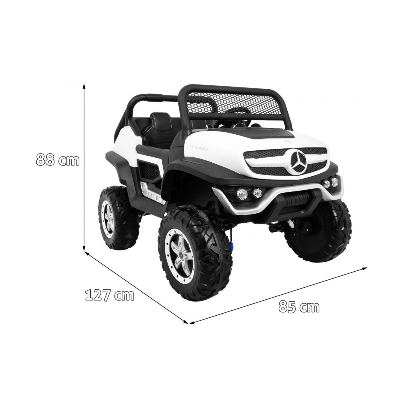 Mercedes BENZ UNIMOG Vozidlo Bílá