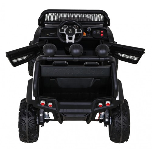 Mercedes Benz Unimog Děti Bílá Pohon 4x4 Dálkový Kufr Pomalý Start MP3 LED