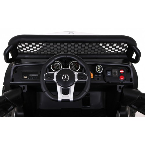 Mercedes Benz Unimog Děti Bílá Pohon 4x4 Dálkový Kufr Pomalý Start MP3 LED