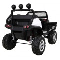 Mercedes Benz Unimog Děti Bílá Pohon 4x4 Dálkový Kufr Pomalý Start MP3 LED