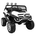 Mercedes Benz Unimog Děti Bílá Pohon 4x4 Dálkový Kufr Pomalý Start MP3 LED