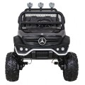 Mercedes Benz Unimog Kids černý 4x4 Drive Remote Trunk Slow Start MP3 LED