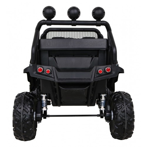 Mercedes Benz Unimog Kids černý 4x4 Drive Remote Trunk Slow Start MP3 LED