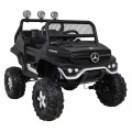 Mercedes Benz Unimog Kids černý 4x4 Drive Remote Trunk Slow Start MP3 LED