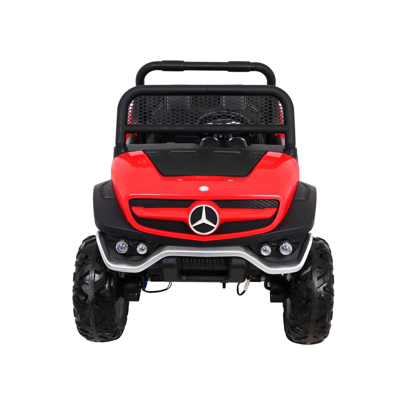 Mercedes Benz Unimog Kids červená 4x4 Drive Remote Trunk Slow Start MP3 LED