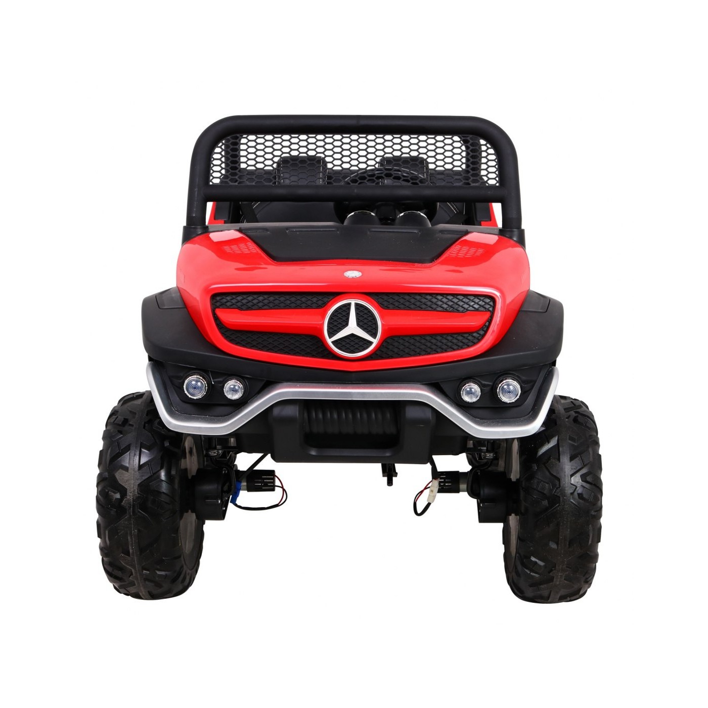 Mercedes Benz Unimog Kids červená 4x4 Drive Remote Trunk Slow Start MP3 LED