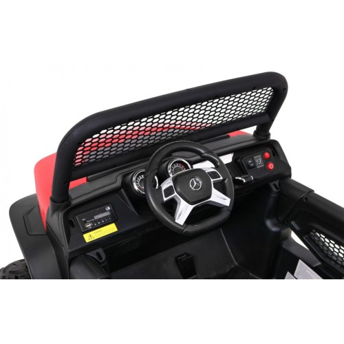 Mercedes Benz Unimog Kids červená 4x4 Drive Remote Trunk Slow Start MP3 LED
