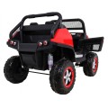 Mercedes Benz Unimog Kids červená 4x4 Drive Remote Trunk Slow Start MP3 LED