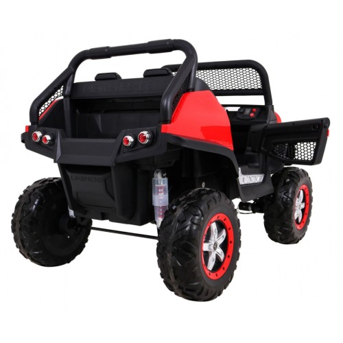 Mercedes Benz Unimog Kids červená 4x4 Drive Remote Trunk Slow Start MP3 LED