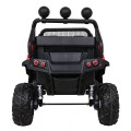 Mercedes Benz Unimog Děti Off-Road červená Naped 4x4 Dálkové ovládání Kufr Pomalý Start MP3 LED