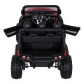 Mercedes Benz Unimog Děti Off-Road červená Naped 4x4 Dálkové ovládání Kufr Pomalý Start MP3 LED
