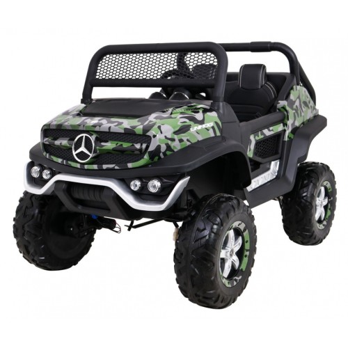 Dětský lak Mercedes Benz Unimog Moro Naped 4x4 dálkové ovládání kufr pomalý start rádio MP3 LED