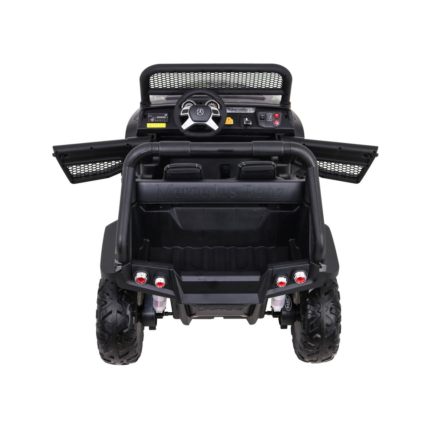 Dětský lak Mercedes Benz Unimog Moro Naped 4x4 dálkové ovládání kufr pomalý start rádio MP3 LED