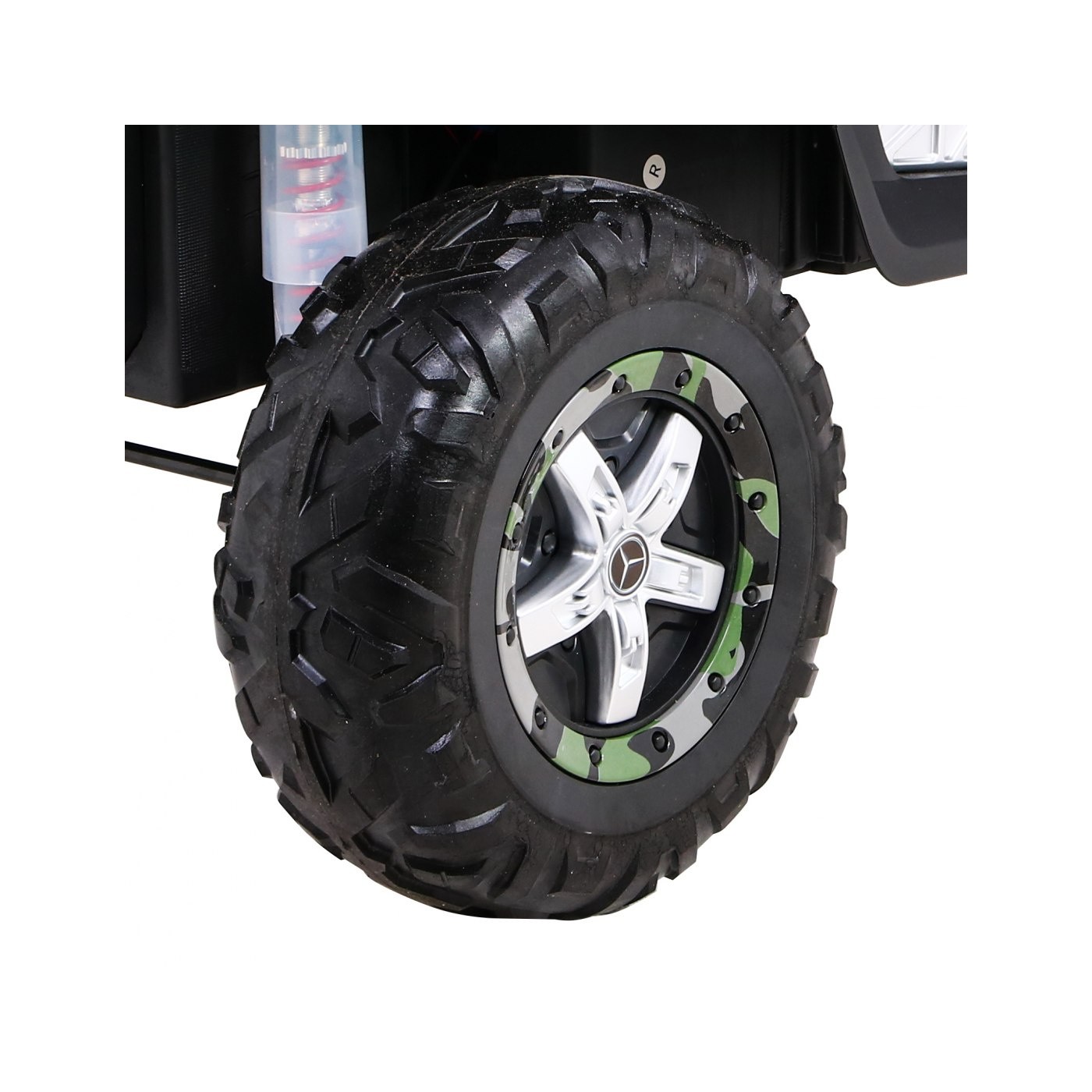 Dětský lak Mercedes Benz Unimog Moro Naped 4x4 dálkové ovládání kufr pomalý start rádio MP3 LED