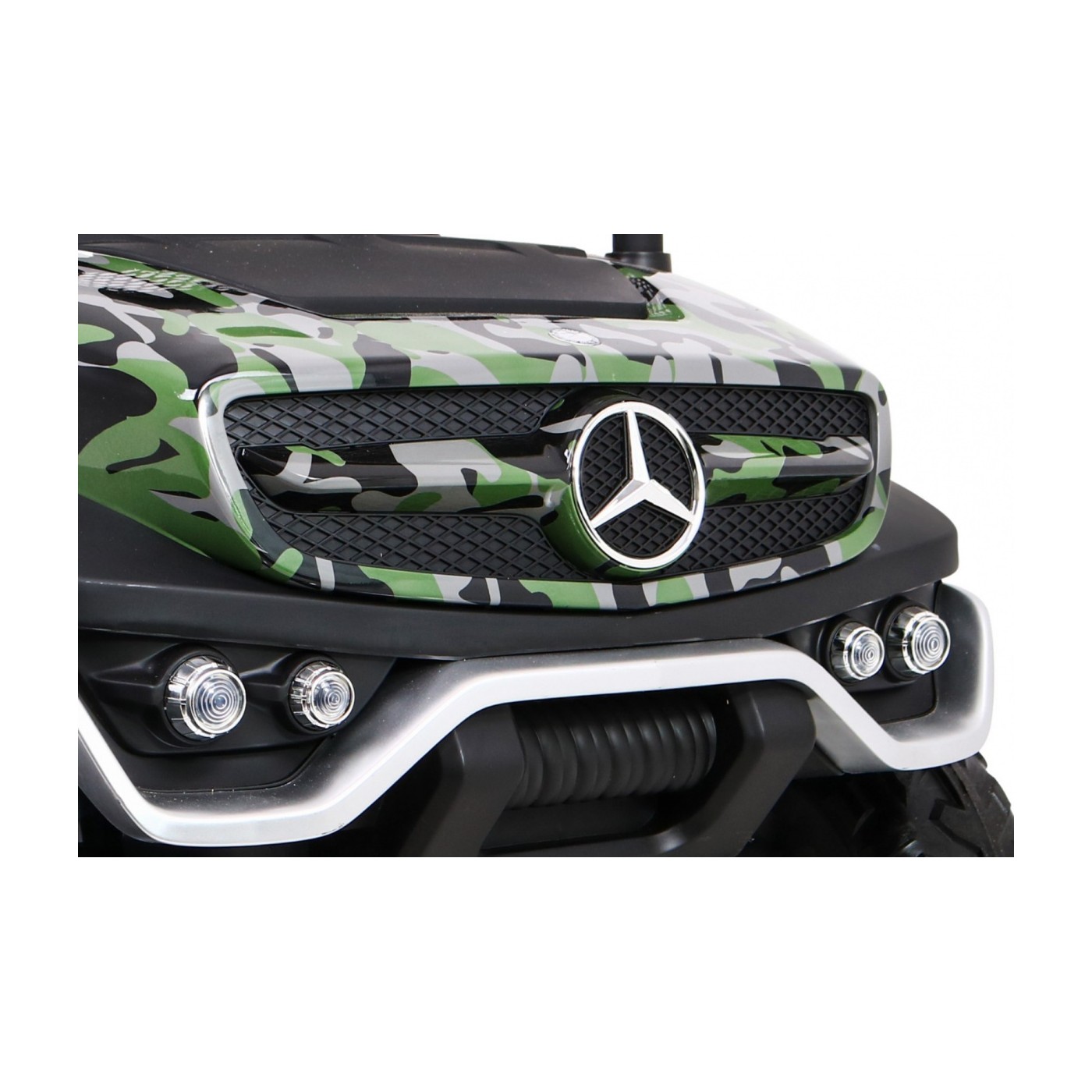 Dětský lak Mercedes Benz Unimog Moro Naped 4x4 dálkové ovládání kufr pomalý start rádio MP3 LED