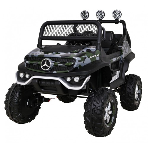 Dětský lak Mercedes Benz Unimog Moro + Naped 4x4 + dálkové ovládání + kufr + start zdarma + MP3 LED