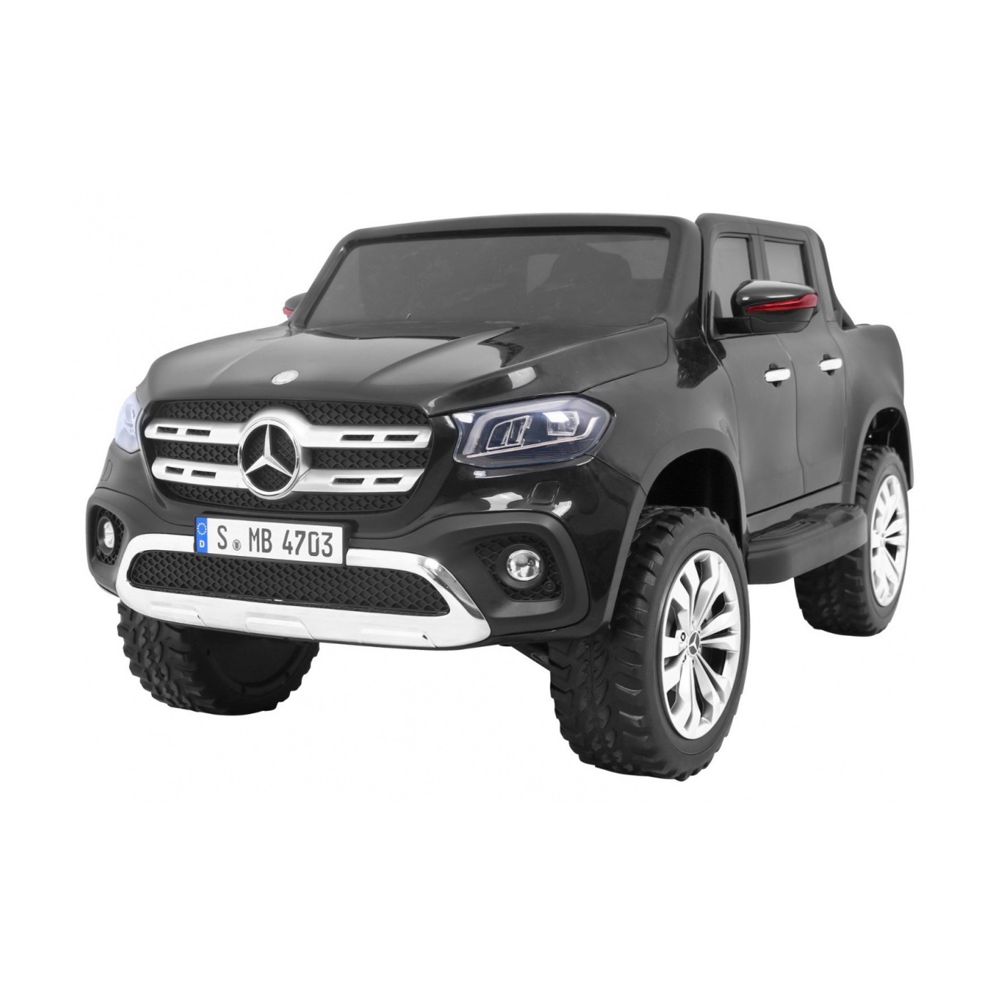 Mercedes Benz Třída X Dětské černé dálkové ovládání 4x4 MP4 Kufr LED EVA