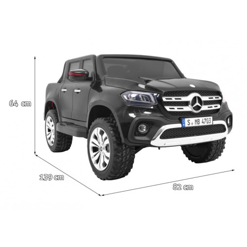 Mercedes Benz Třída X Dětské černé dálkové ovládání 4x4 MP4 Kufr LED EVA