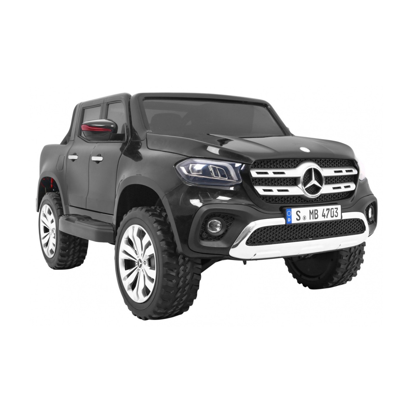 Mercedes Benz Třída X Dětské černé dálkové ovládání 4x4 MP4 Kufr LED EVA