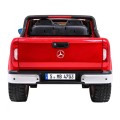 Dětský lak Mercedes Benz třídy X červený dálkový ovladač 4x4 MP4 kufr EVA