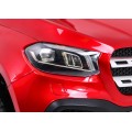 Dětský lak Mercedes Benz třídy X červený dálkový ovladač 4x4 MP4 kufr EVA