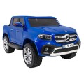 Dětský lak Mercedes Benz třídy X modrý dálkový ovladač 4x4 MP4 kufr EVA