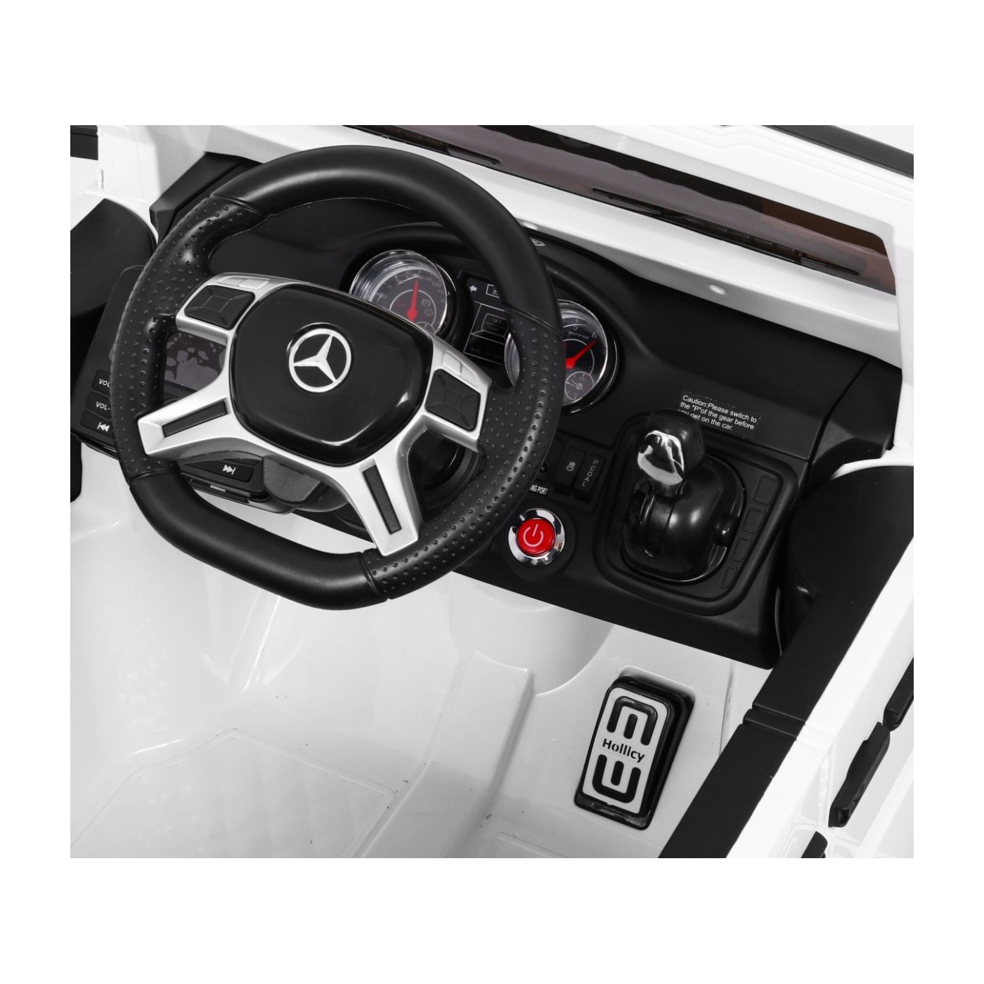 Auto Mercedes G63 6x6 Dětská bílá + 2 plynové pedály Nastavení sedadla LED Audio Kufr Rodičovský kufr