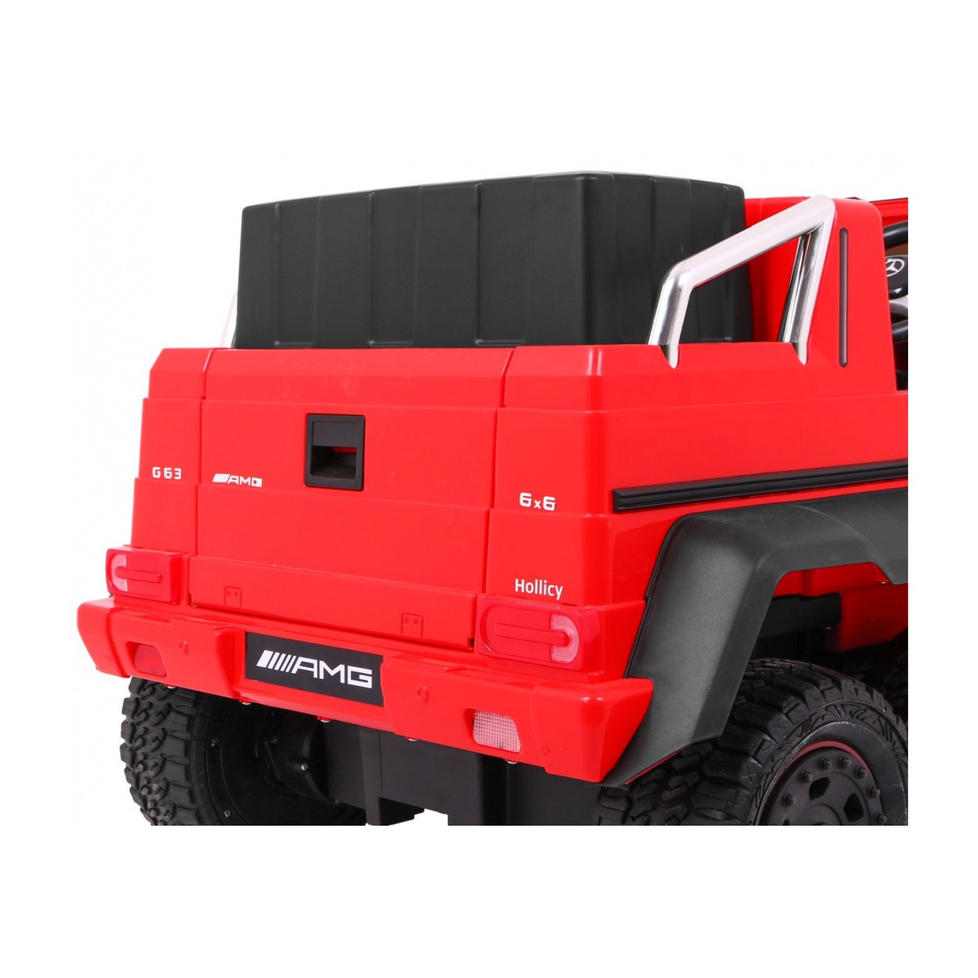 Auto Mercedes G63 6x6 Dětské červené + 2 plynové pedály Nastavení sedadla LED Audio Kufr Rodičovský kufr