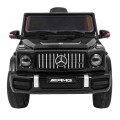 Dětský lak Mercedes AMG G63 černý + dálkové ovládání + MP3 LED + pomalý start + EVA + pásy