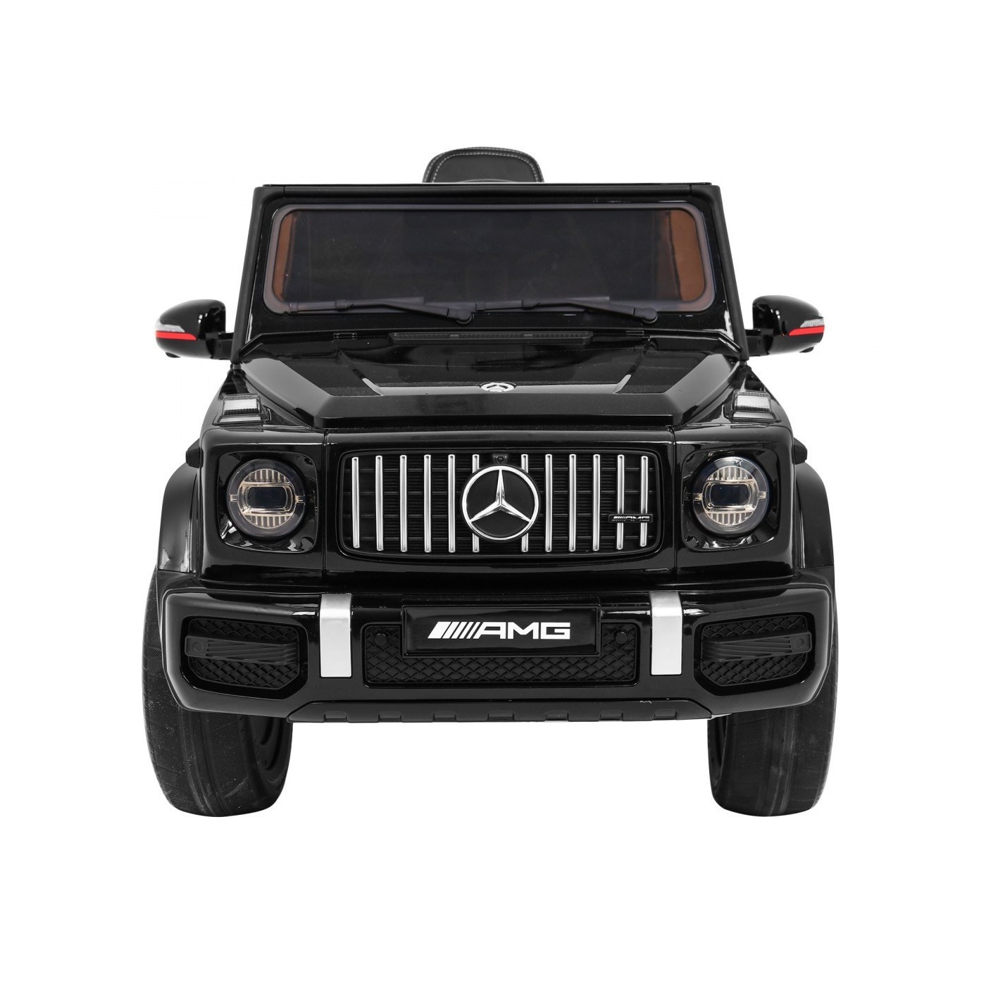 Dětský lak Mercedes AMG G63 černý + dálkové ovládání + MP3 LED + pomalý start + EVA + pásy