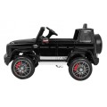 Dětský lak Mercedes AMG G63 černý + dálkové ovládání + MP3 LED + pomalý start + EVA + pásy