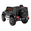 Dětský lak Mercedes AMG G63 černý + dálkové ovládání + MP3 LED + pomalý start + EVA + pásy