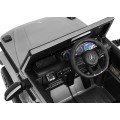 Dětský lak Mercedes AMG G63 stříbrný + dálkové ovládání + MP3 LED + pomalý start + EVA + řemeny