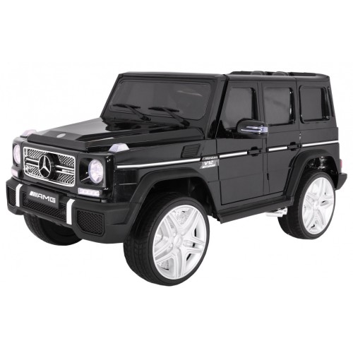 Mercedes AMG G65 dětská baterie auto černý lakovaný kufr světla věčnost