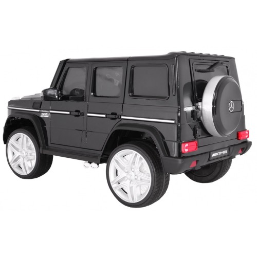Mercedes AMG G65 dětská baterie auto černý lakovaný kufr světla věčnost