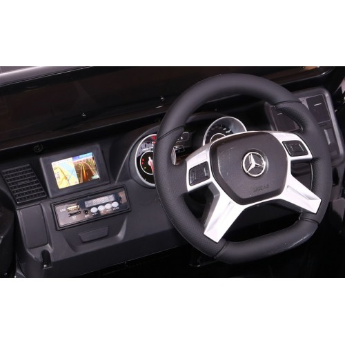 Mercedes AMG G65 dětská baterie auto černý lakovaný kufr světla věčnost