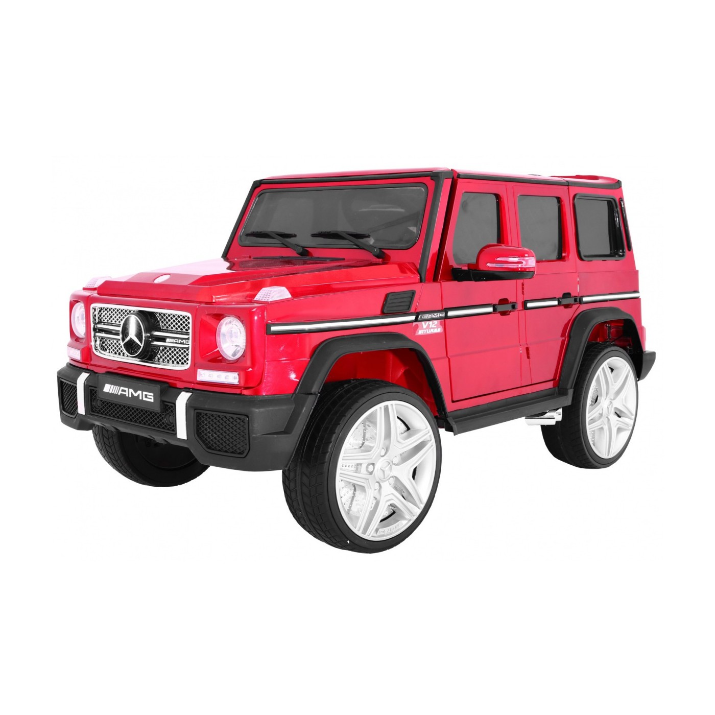 Mercedes AMG G65 Dětská dobíjecí auta červená lakovaná světla kufru světla