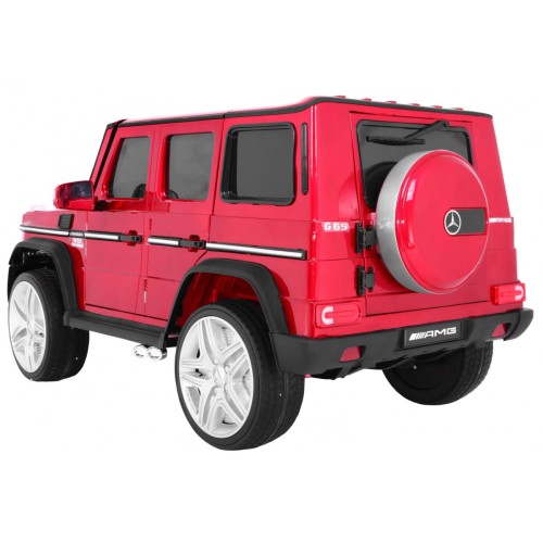 Mercedes AMG G65 Dětská dobíjecí auta červená lakovaná světla kufru světla