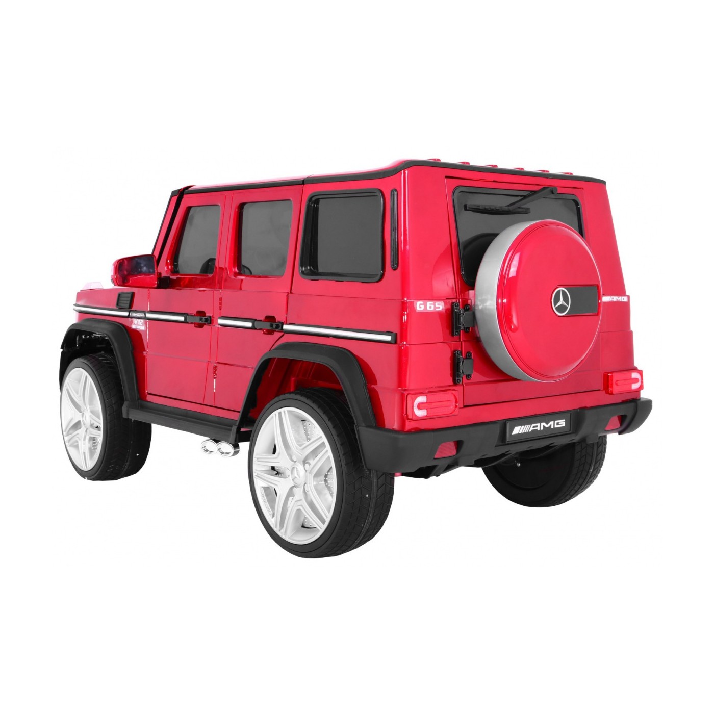 Mercedes AMG G65 Dětská dobíjecí auta červená lakovaná světla kufru světla