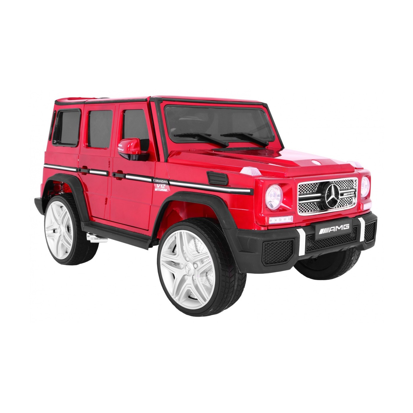 Mercedes AMG G65 Dětská dobíjecí auta červená lakovaná světla kufru světla