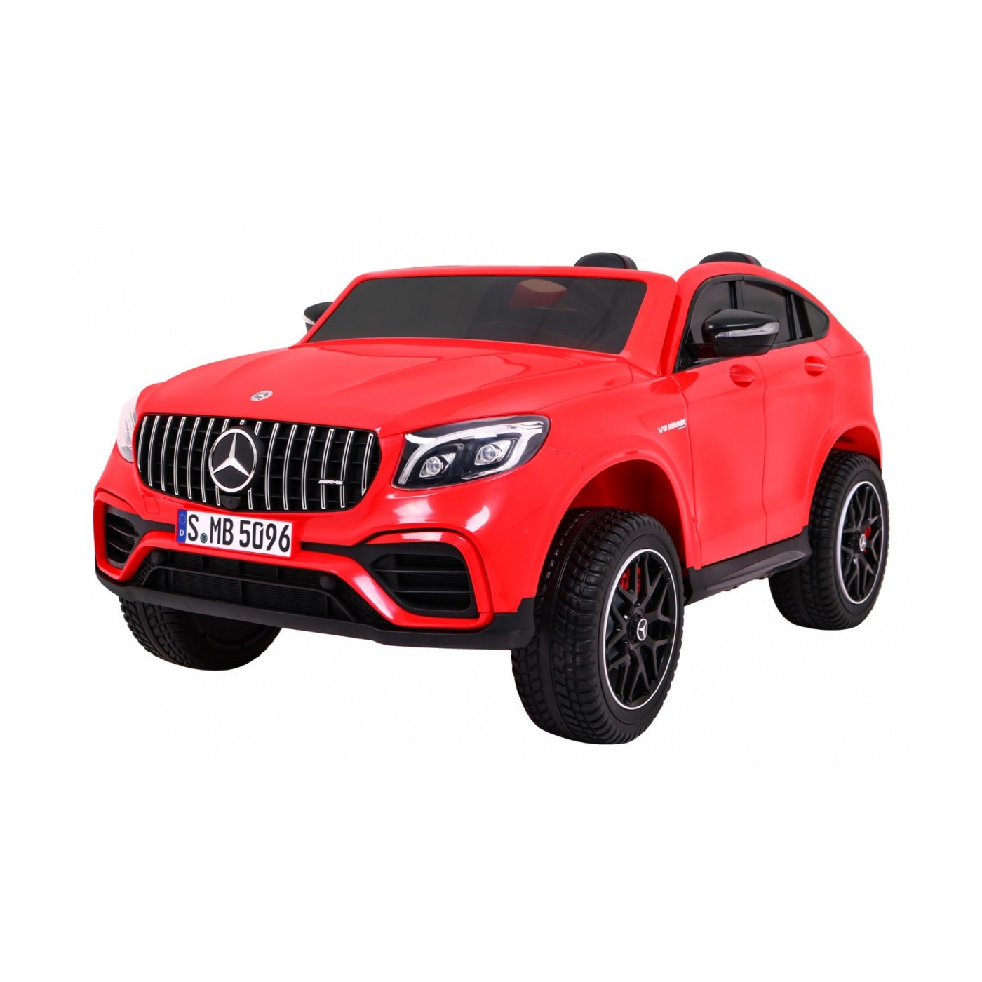 Auto Mercedes GLC 63S Kids červená 4x4 Drive MP4 LED Eco kůže pomalý start EVA