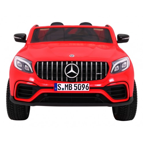 Auto Mercedes GLC 63S Kids červená 4x4 Drive MP4 LED Eco kůže pomalý start EVA
