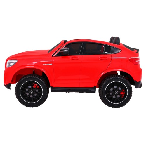 Auto Mercedes GLC 63S Kids červená 4x4 Drive MP4 LED Eco kůže pomalý start EVA