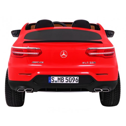 Auto Mercedes GLC 63S Kids červená 4x4 Drive MP4 LED Eco kůže pomalý start EVA