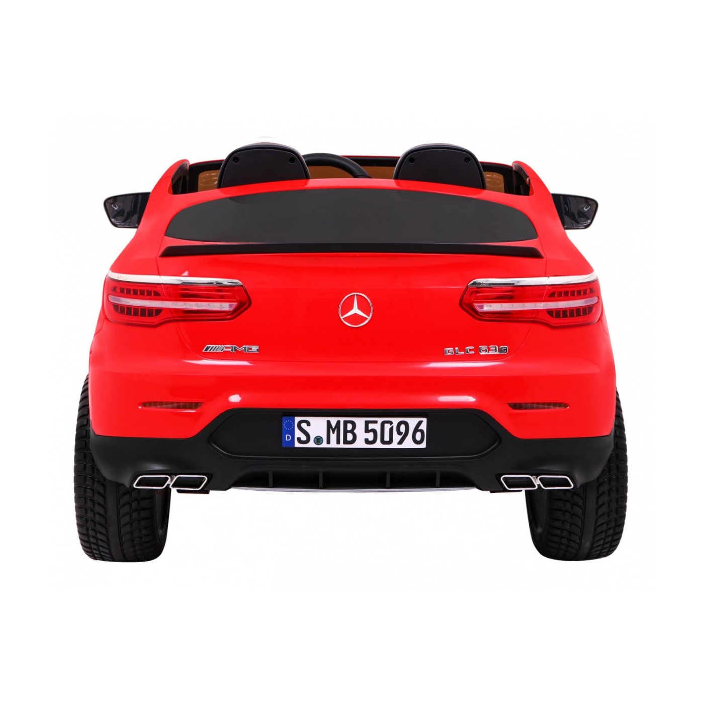 Auto Mercedes GLC 63S Kids červená 4x4 Drive MP4 LED Eco kůže pomalý start EVA