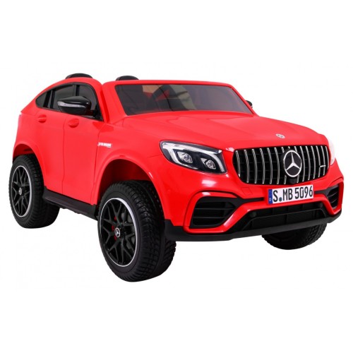 Auto Mercedes GLC 63S Kids červená 4x4 Drive MP4 LED Eco kůže pomalý start EVA