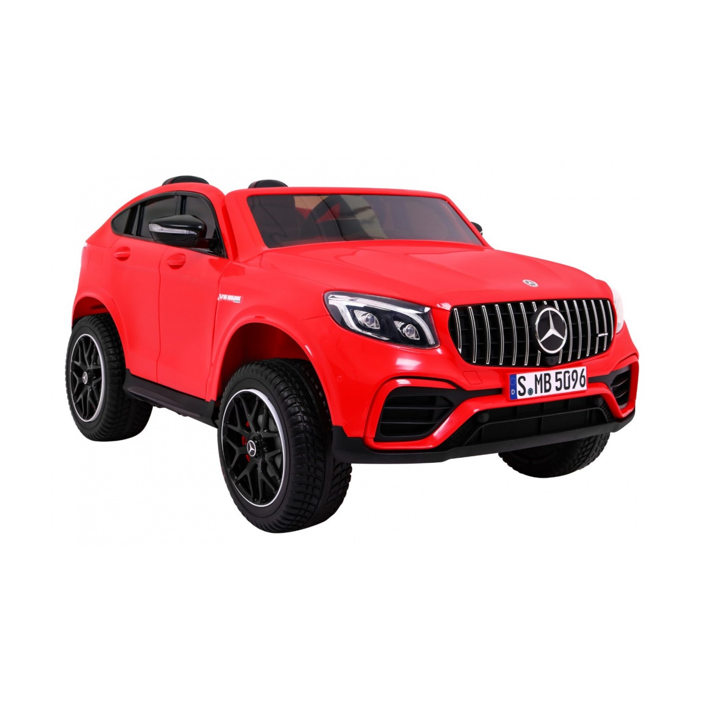 Auto Mercedes GLC 63S Kids červená 4x4 Drive MP4 LED Eco kůže pomalý start EVA