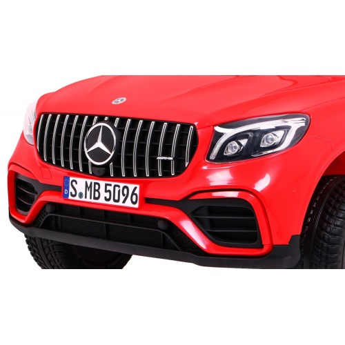 Auto Mercedes GLC 63S Kids červená 4x4 Drive MP4 LED Eco kůže pomalý start EVA